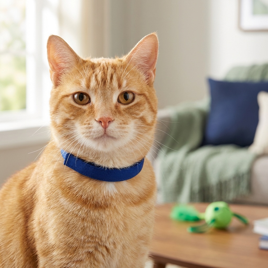 Content cat being cared for